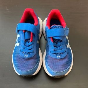 Under Armour Rave 2 Kids Red Blue Running Shoes Art 3021868-400